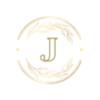 Gold Monogram Initials Letter Circle Logo